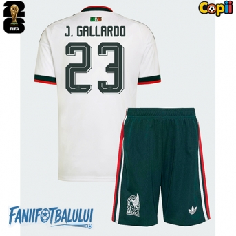 Mexic Jesus Gallardo #23 Echipament de Fotbal Replică Mondial 2026 Copii Deplasare (+ Șorturi)